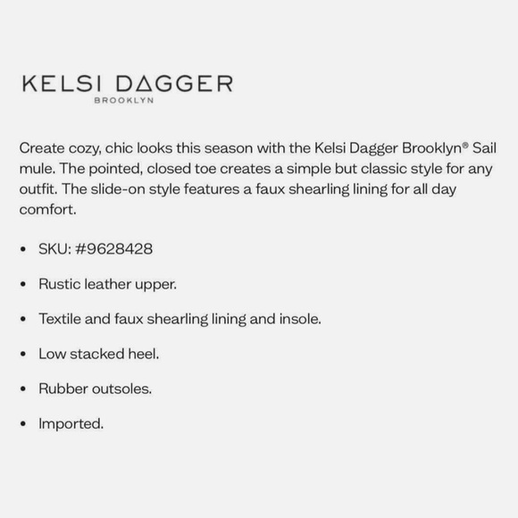 Kelsi Dagger Sail Sherpa Lined Mules - Picture 9 of 9